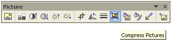 Powerpoint Picture Toolbar Compress Pictures Icon